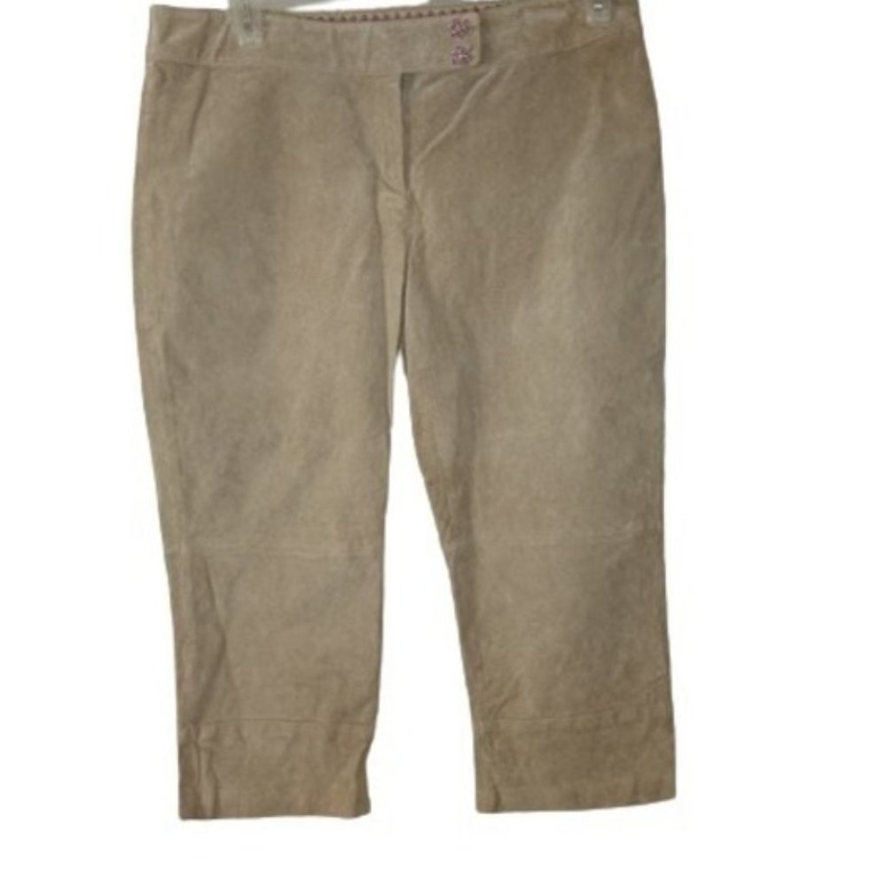 Vintage Wilsons Leather Maxima Suede Leather Capri Pants